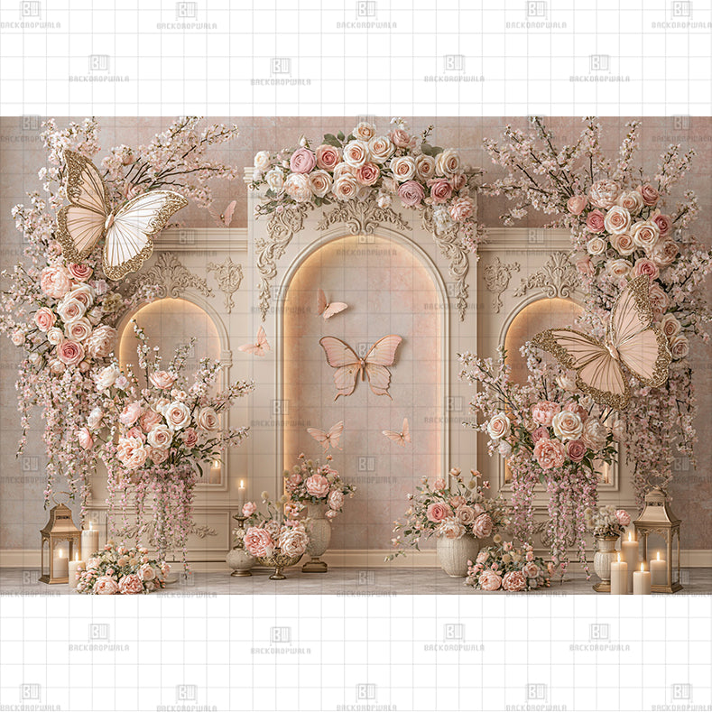 Garden Mirror Printed Baby Backdrop