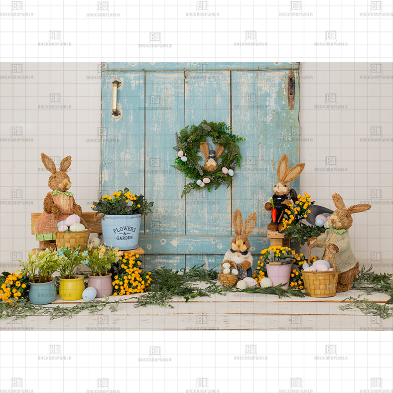 Vintage Spring Meadow Printed Baby Backdrop