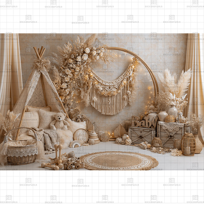 Desert Lounge Printed Baby Backdrop