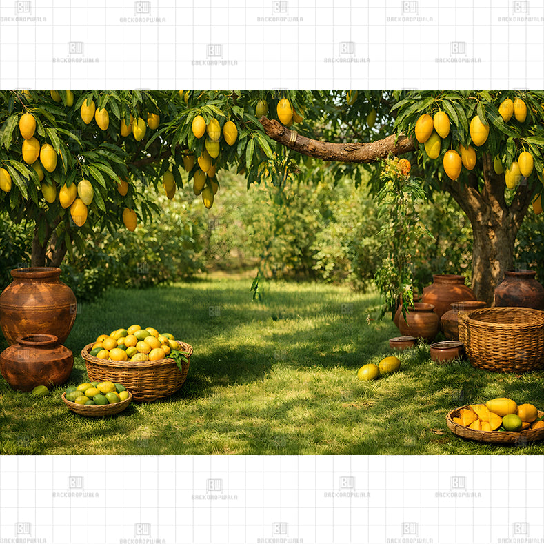 Rustic Mango Grove Printed Baby Backdrop