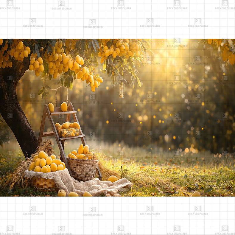 Mango Tree Ladder Printed Baby Backdrop
