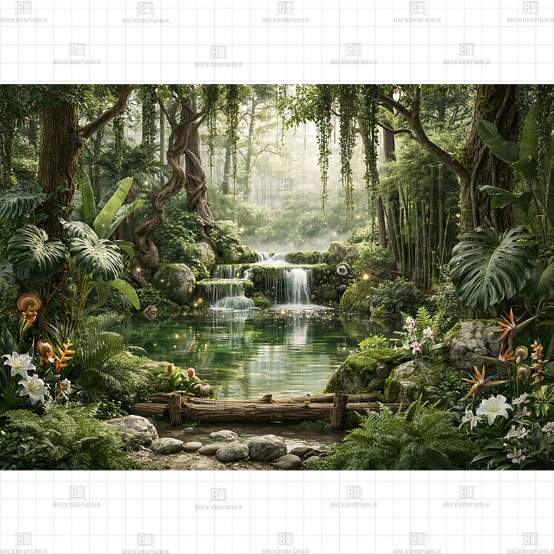 Jungle Friends Printed Baby Backdrop