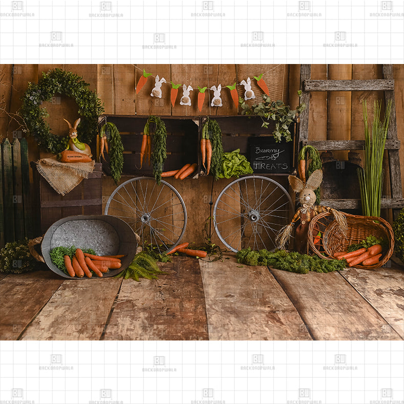 Woodland Easter Enchantment Printed Baby Backdrop