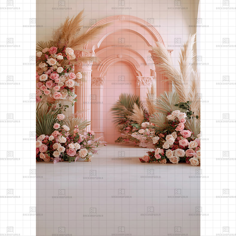 Petals and Pampas Grandeur Printed Maternity Backdrop