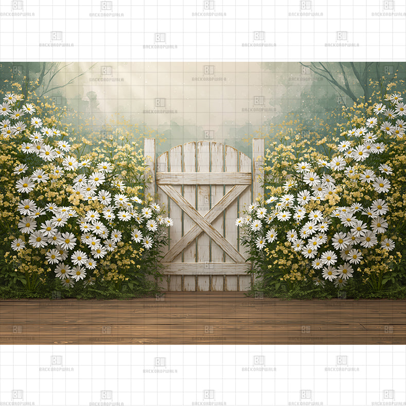 Yellow Sunflower Arch Printed Baby Backdrop