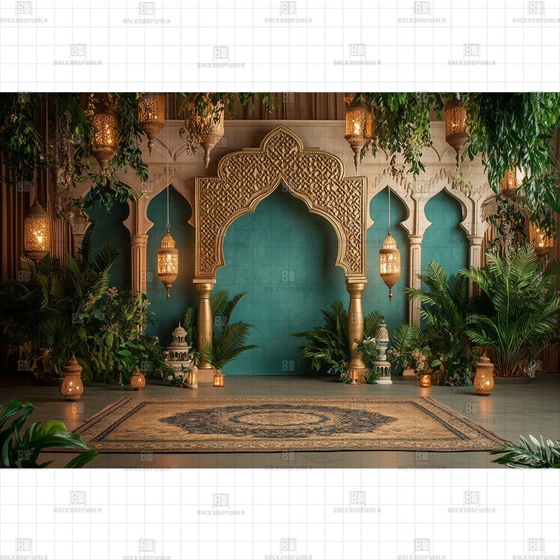 Moroccan Palace Arch Printed Baby Backdrop