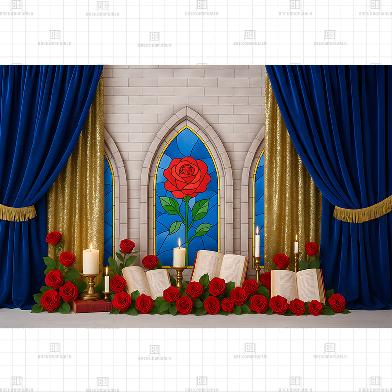Castle Window Printed Baby Backdrop