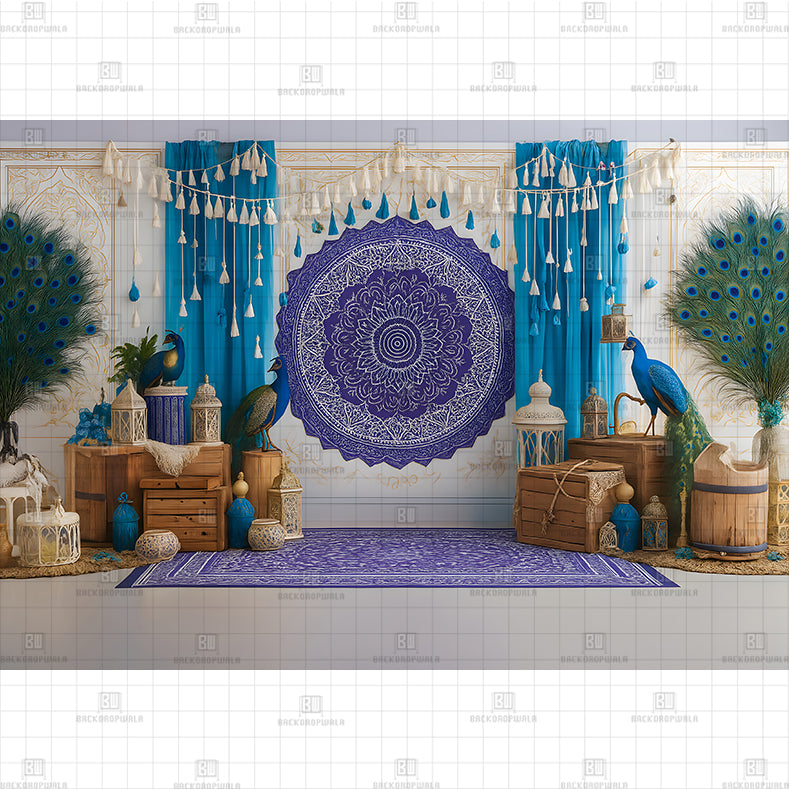 Purple Mandala Setup PRINTED BACKDROP
