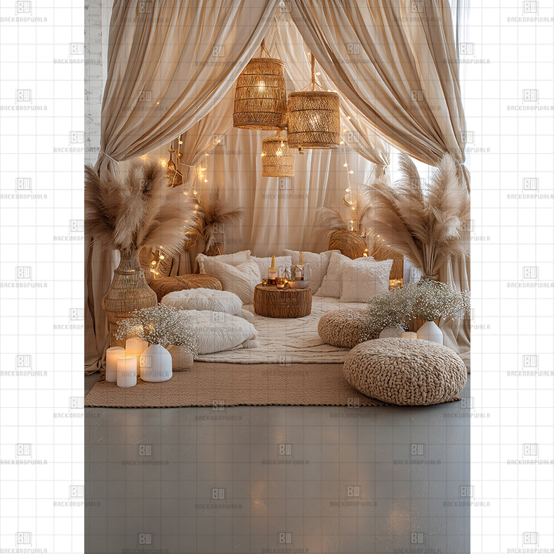 Chic Botanical Studio Set Printed Maternity Backdrop