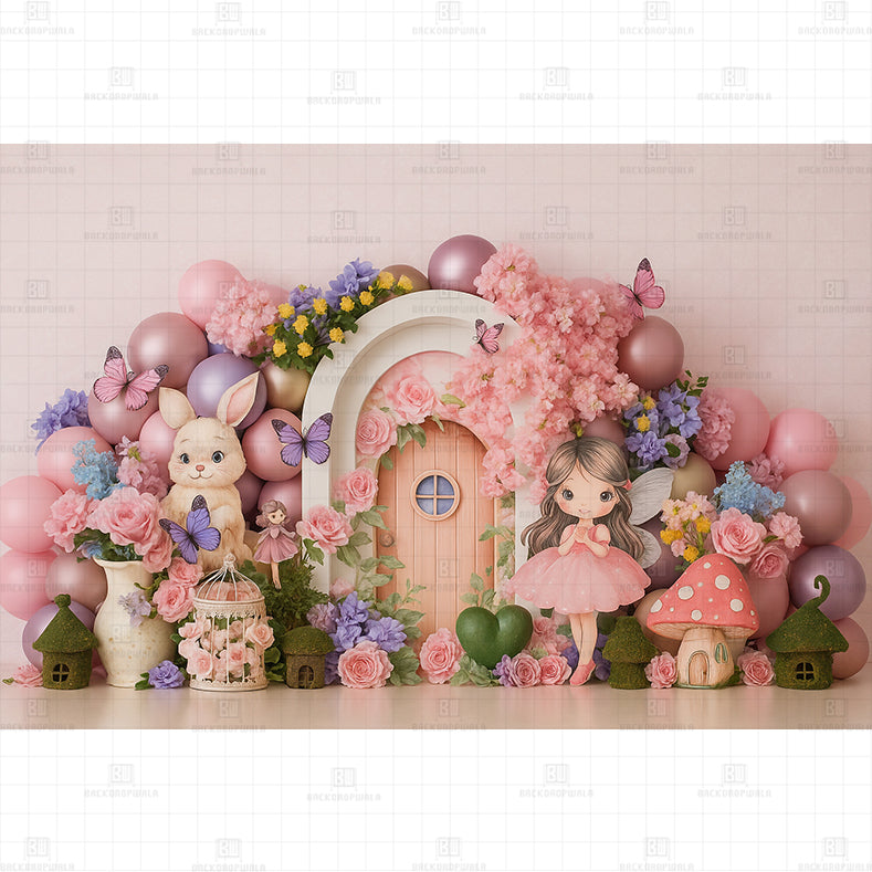 Baby Doll Birthday Printed Baby Backdrop