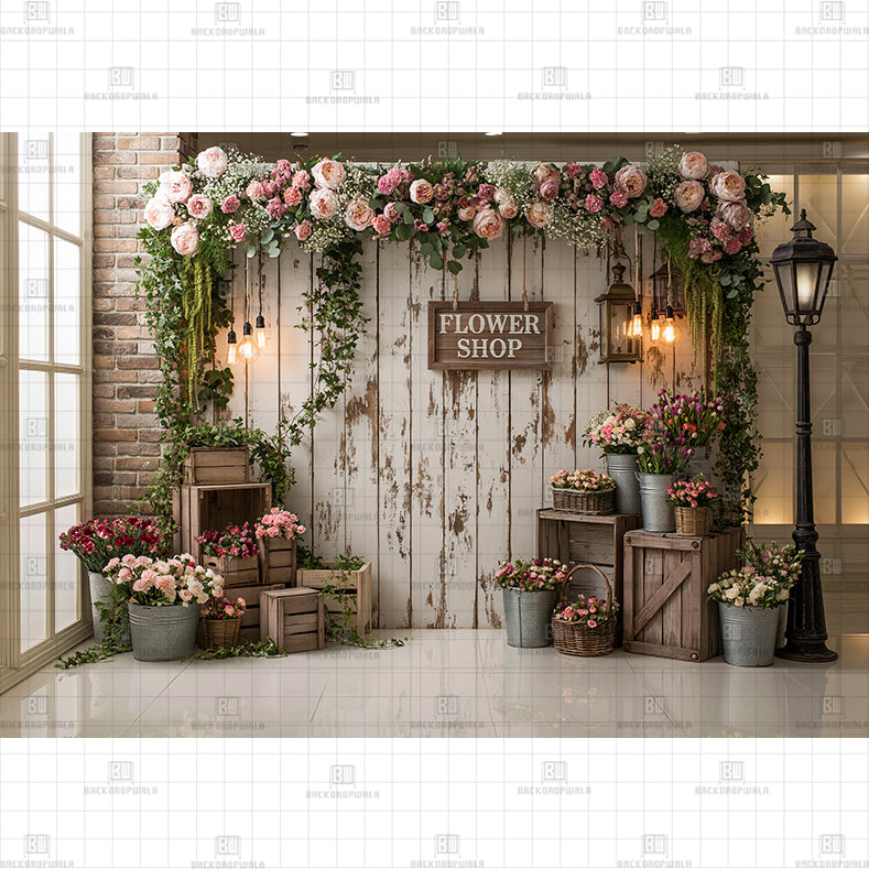 Rose Garden Arch Printed Baby Backdrop