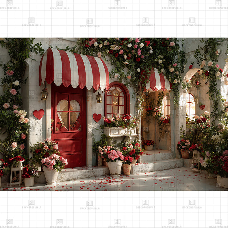 A Romantic Valentine's Day Scene Printed Backdrop