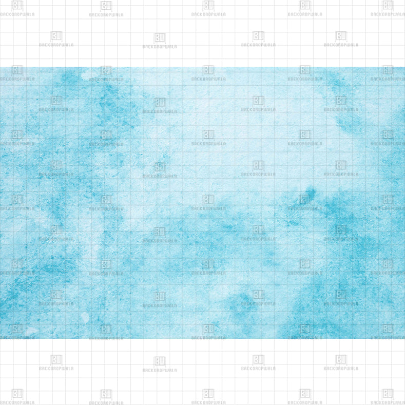 Watercolor Blue Printed Baby Backdrop