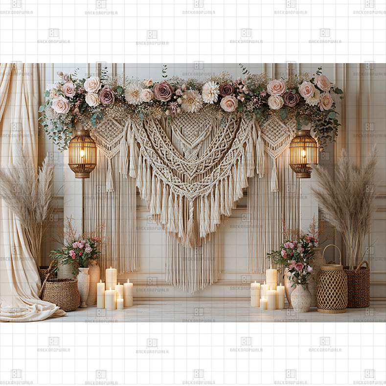 Ivory Nest Printed Baby Backdrop
