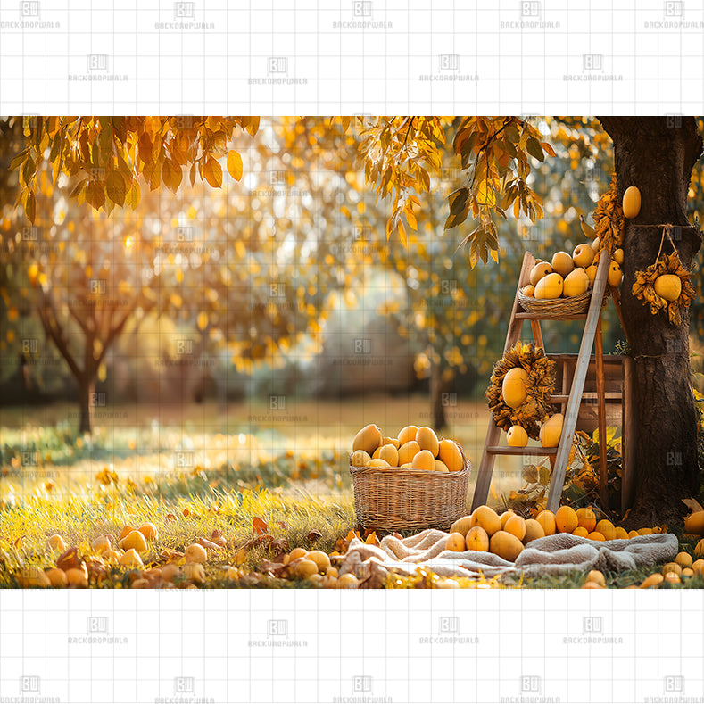 Traditional Orchard Celebration Printed Baby Backdrop
