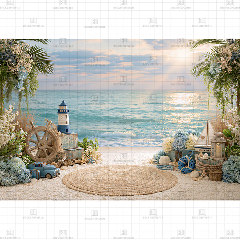 Wave Riders Printed Baby Backdrop