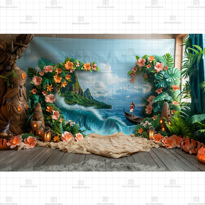 Ocean Adventure Printed Baby Backdrop