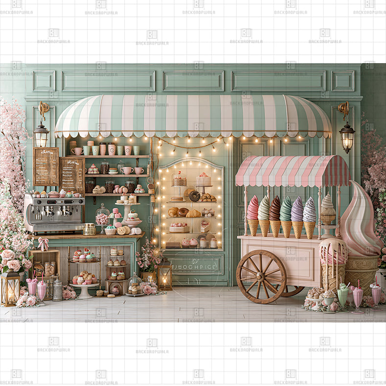 Candy Ice Cream Pop Printed Baby Backdrop