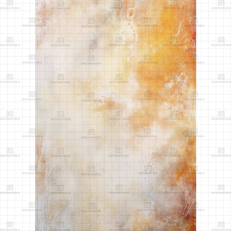 Warm Orange and cream watercolor texture Printed Product Backdrop