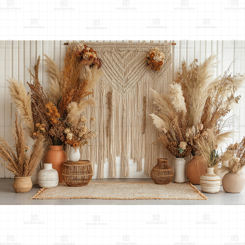 Earthy Waves Printed Baby Backdrop