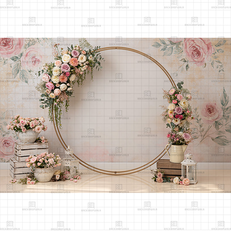 Fairy Treehouse Door Printed Baby Backdrop