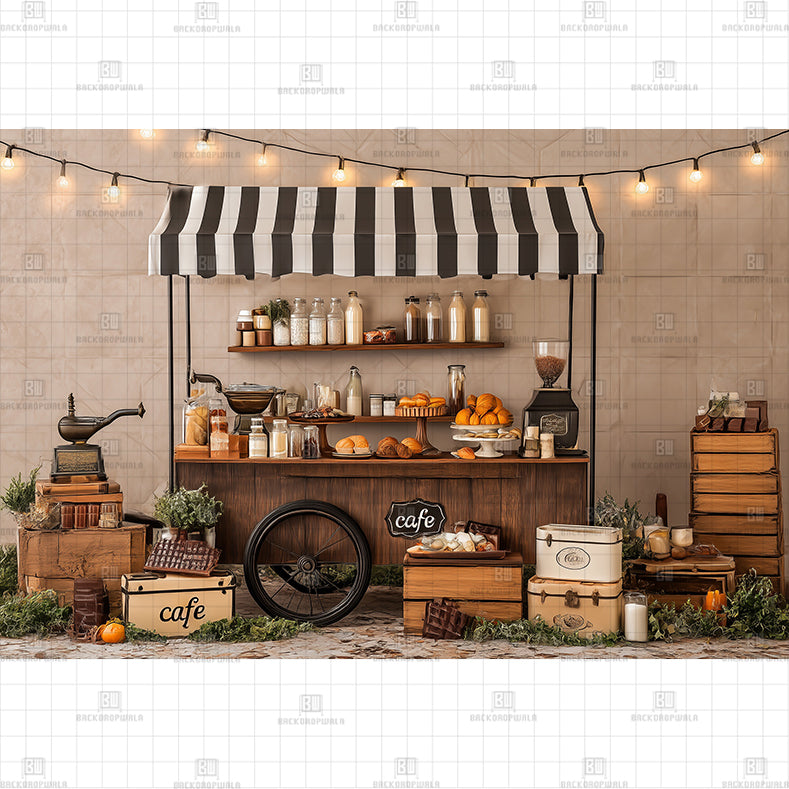 Rustic Pizzeria Printed Baby Backdrop