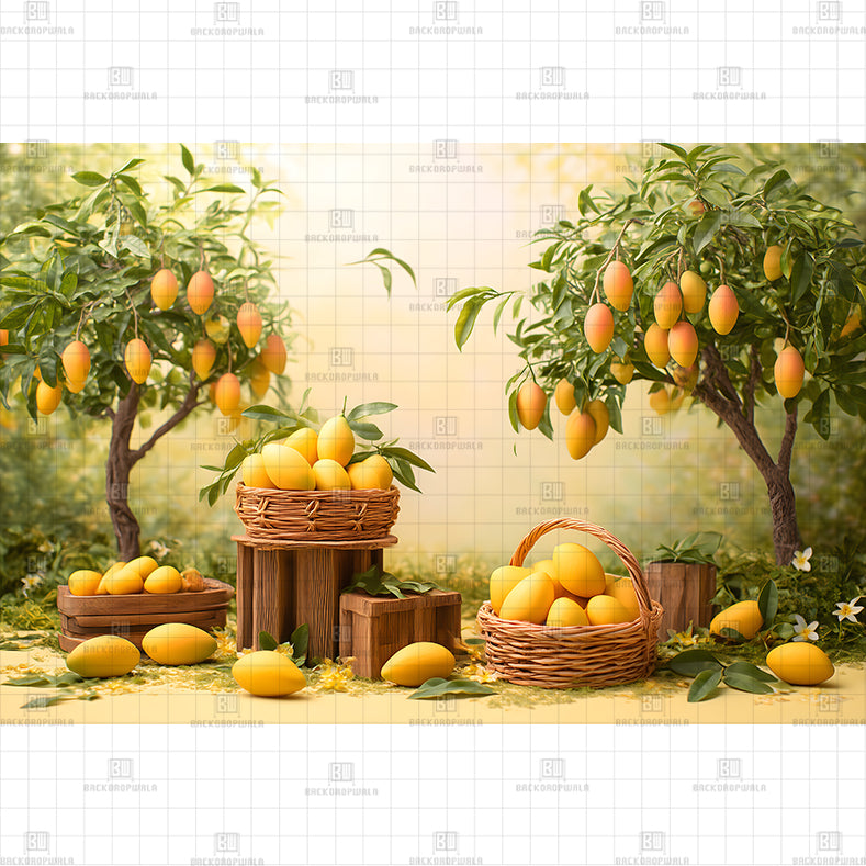 Summer Glow Harvest with Mangoo Printed Baby Backdrop