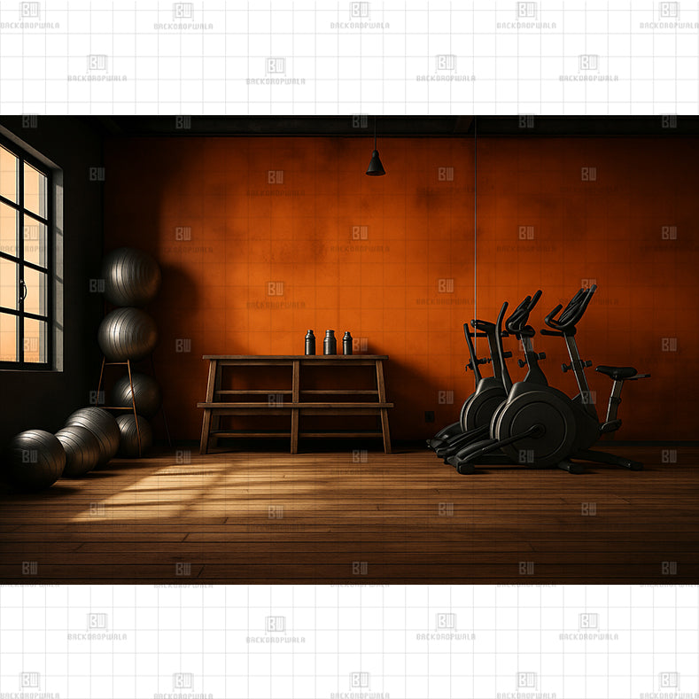 Gym Setup Printed Baby Backdrop