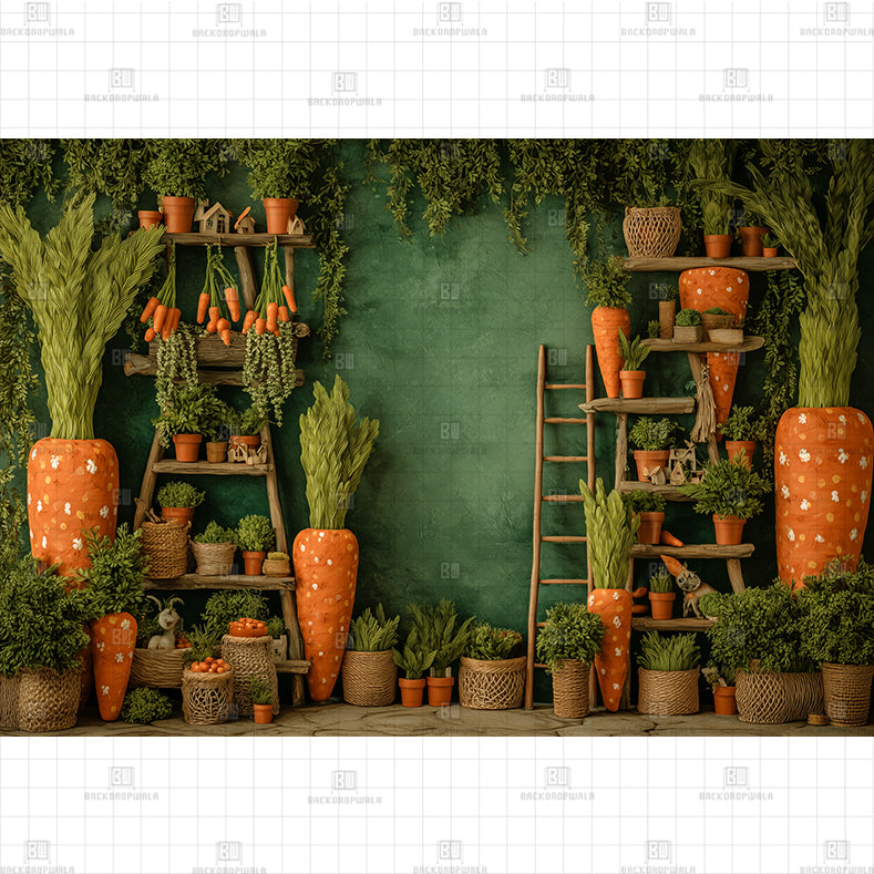 Farmhouse Easter Greens Easter Printed Baby Backdrop