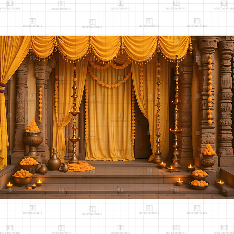 Golden Temple Hall PRINTED BACKDROP