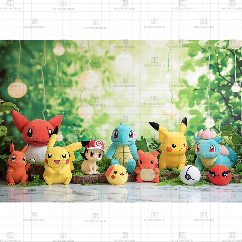 Pokemon Pals Printed Baby Backdrop