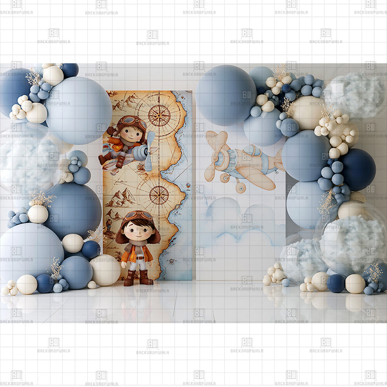 Soft Celebration Birthday Printed Baby Backdrop