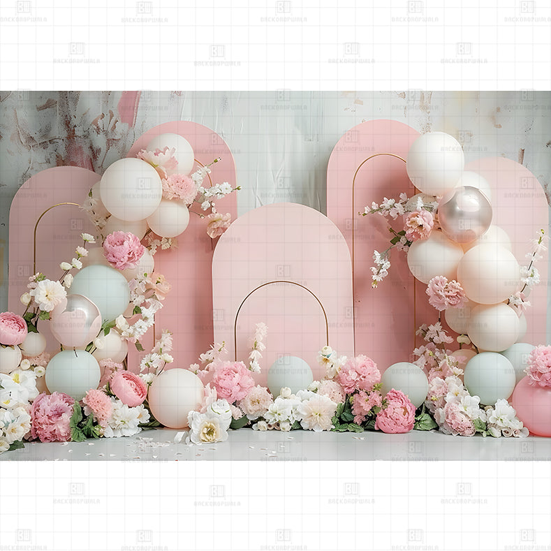 Soft Celebration Birthday Printed Baby Backdrop