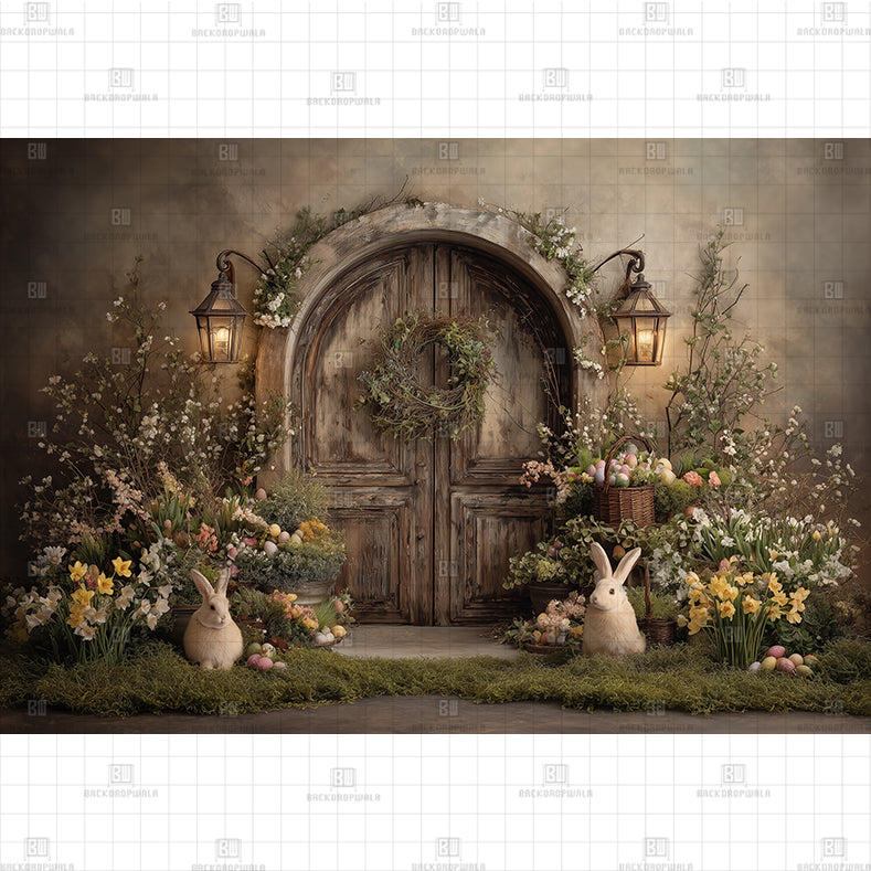 Secret Garden Easter Portal Easter Printed Baby Backdrop