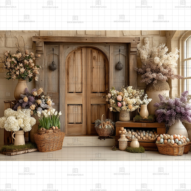 Mystical Meadow Blossoms Easter Printed Baby Backdrop