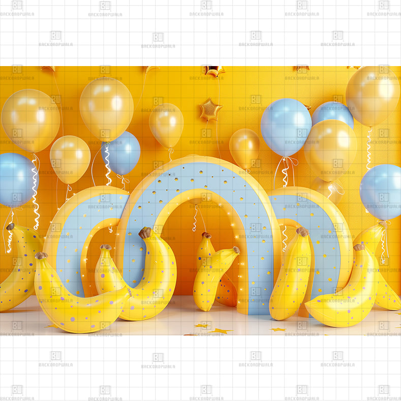 Banana Fun Printed Baby Backdrop