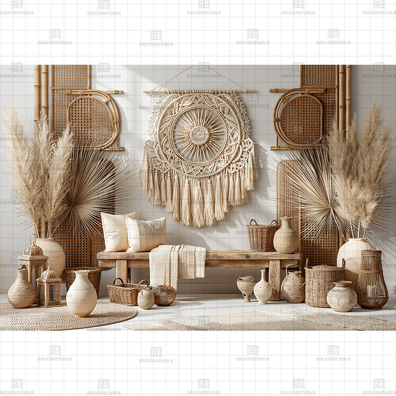 Boho Chic Oasis Printed Baby Backdrop