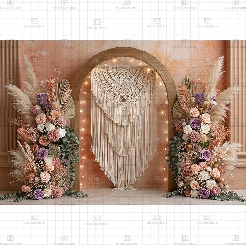 The Rustic Romance Archway Printed Baby Backdrop