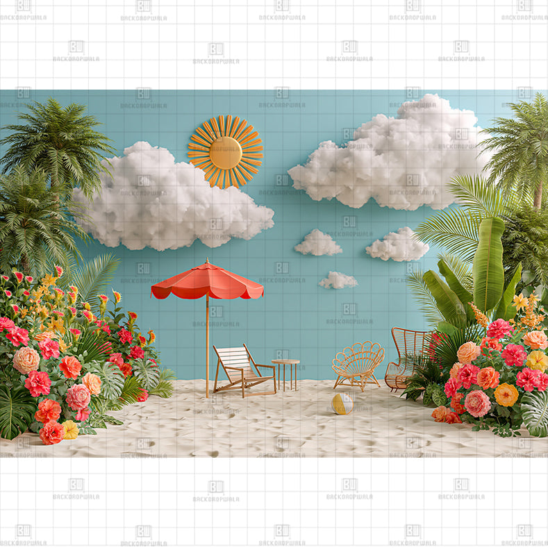 Sunset Romance Printed Baby Backdrop
