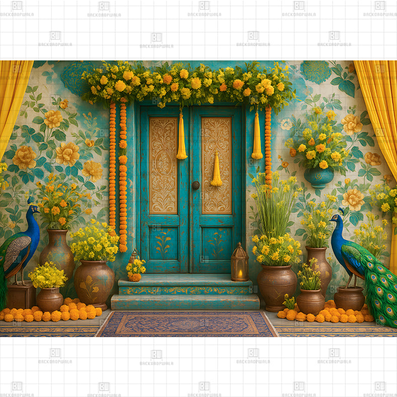 Floral Door Decor PRINTED BACKDROP