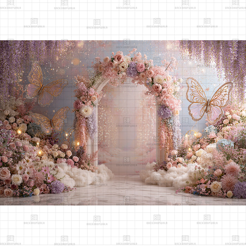 Lavender Glow Printed Baby Backdrop