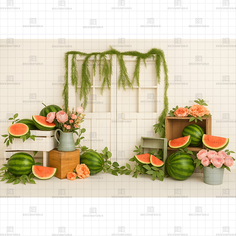Watermelon Door Printed Baby Backdrop