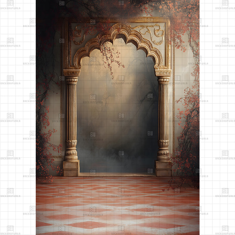 Palace Arch Backdrop Printed Maternity Backdrop