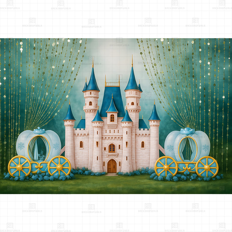Royal Carriage Printed Baby Backdrop