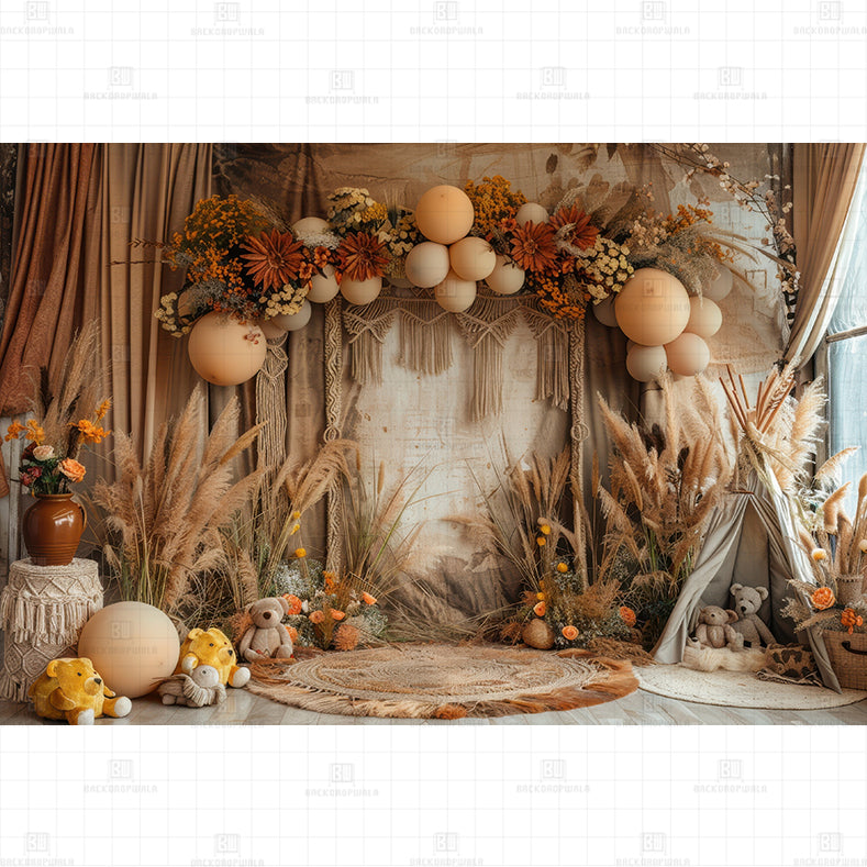 Boho Wonderful Printed Baby Backdrop