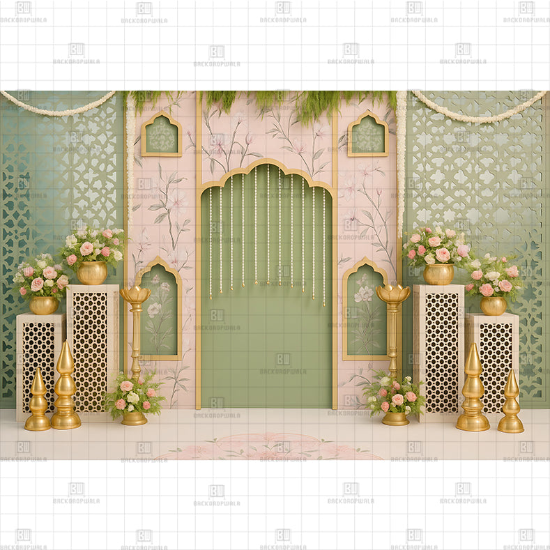 Traditional Indian Wedding Printed Baby Backdrop