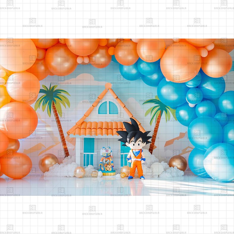 Goku’s Beach House Printed Baby Backdrop