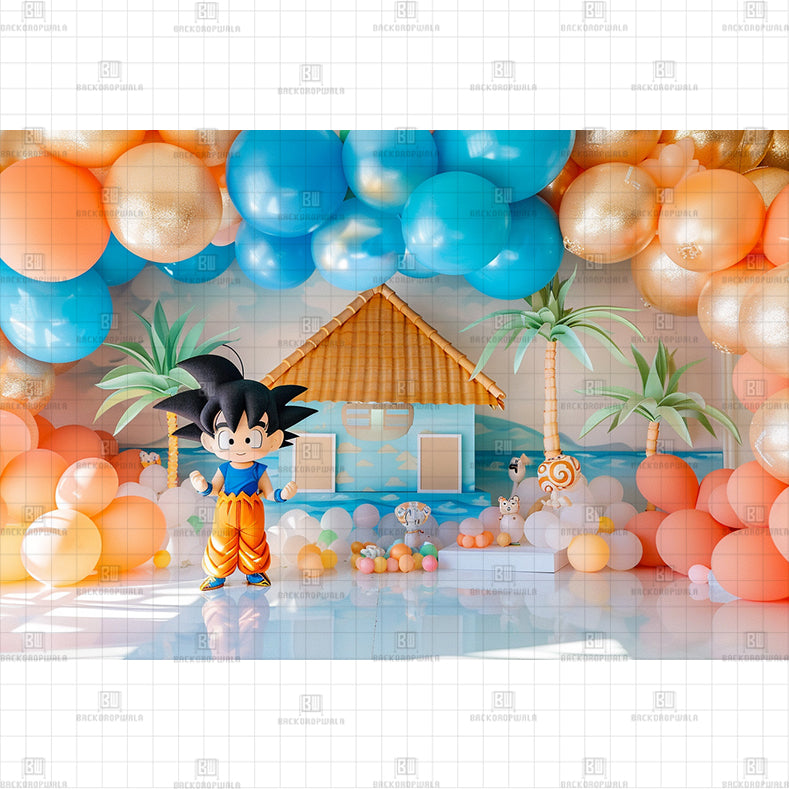 Goku’s Island Printed Baby Backdrop