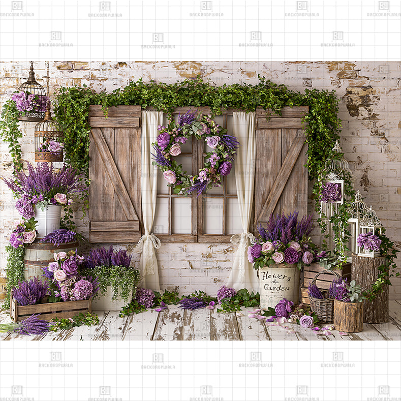 Pastel Floral Door Printed Baby Backdrop