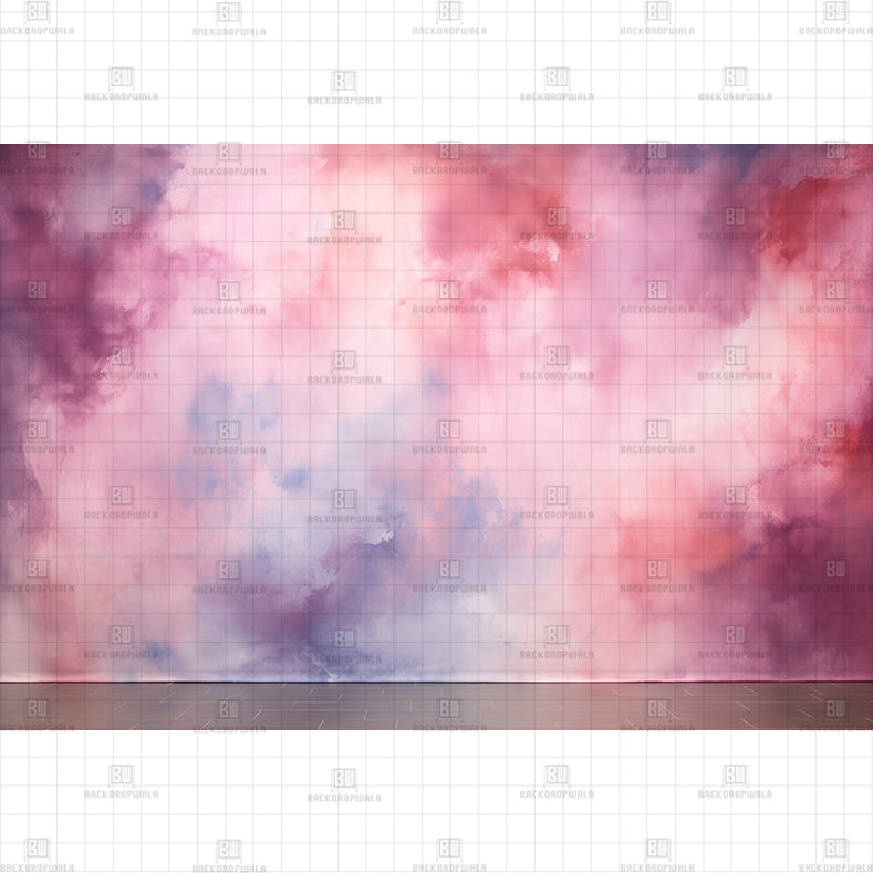 Pink Watercolor Printed Baby Backdrop